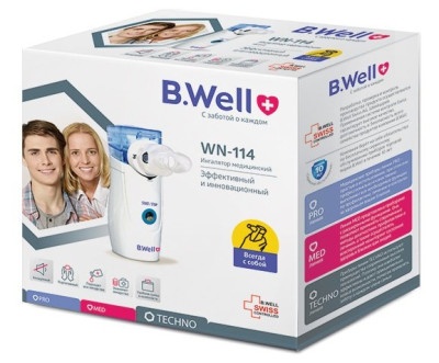 Меш небулайзеры:Ингалятор B.Well WN-114 Электронно-сетчатый Ультразвуковой  Меш небулайзеры:Ингалятор B.Well WN-114 Электронно-сетчатый Ультразвуковой