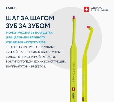 Зубные щетки: Зубная щетка Curaprox CS 1006 single Темно-синяя