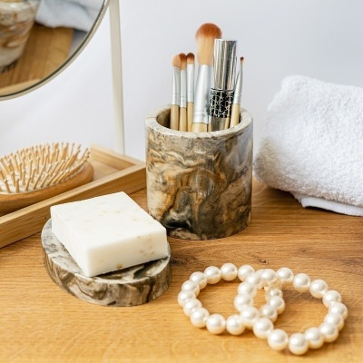 Набор для ванной комнаты Серый мрамор 