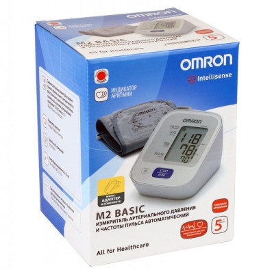 Автоматический тонометр Omron M2 Basic с адаптером на плечо 