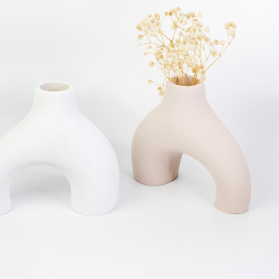 Ваза рогатка Бежевая 