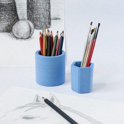 Набор стаканов из гипса Голубой 