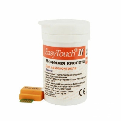 Тест-полоски для глюкометра на мочевую кислоту Easy Touch №25 
