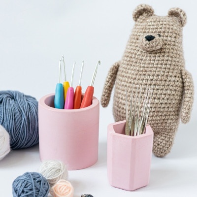 Набор стаканов из гипса Розовый 