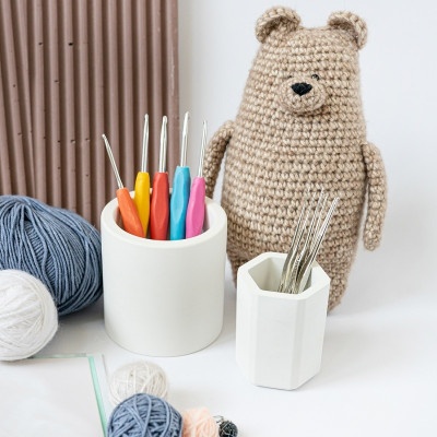 Набор стаканов из гипса Белый 