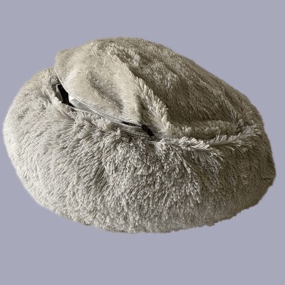 Лежанка для животных Пуф серый №2 с молнией 