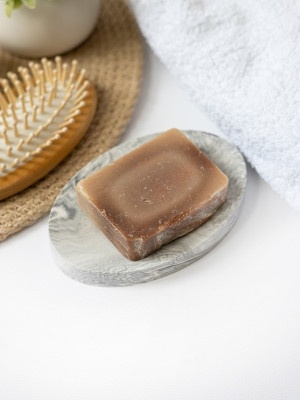 Мыльница из гипса Серый градиент 