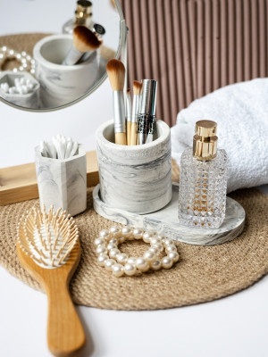 Декоративный набор из гипса Серый градиент ( 4 предмета ) 