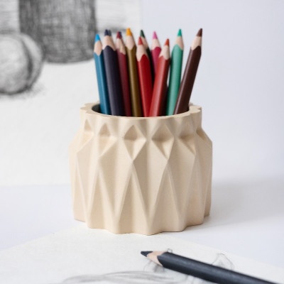 Ваза декоративная из гипса Бежевый 